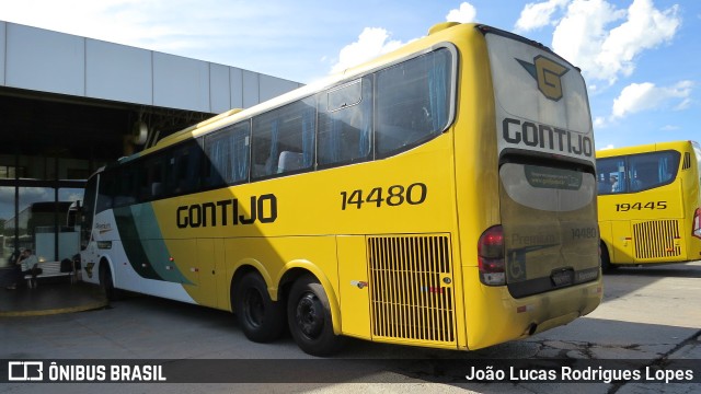 Empresa Gontijo de Transportes 14480 na cidade de Perdões, Minas Gerais, Brasil, por João Lucas Rodrigues Lopes. ID da foto: 7508084.