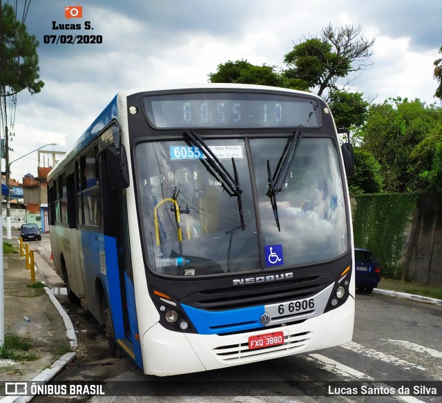 Transwolff Transportes e Turismo 6 6906 na cidade de São Paulo, São Paulo, Brasil, por Lucas Santos da Silva. Número da foto: #7507807.