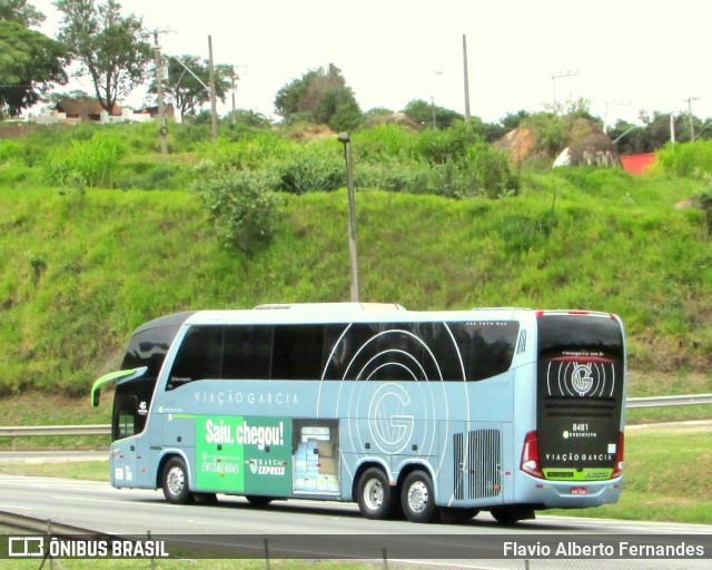 Viação Garcia 8481 na cidade de Araçariguama, São Paulo, Brasil, por Flavio Alberto Fernandes. ID da foto: 7505517.