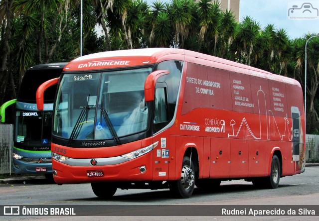 Auto Viação Catarinense 3345 na cidade de Curitiba, Paraná, Brasil, por Rudnei Aparecido da Silva. Número da foto: #7506145.