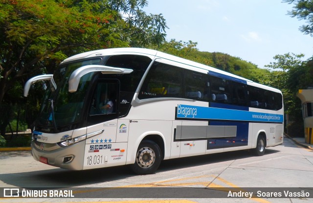 Auto Viação Bragança 18.031 na cidade de São Paulo, São Paulo, Brasil, por Andrey  Soares Vassão. ID da foto: 7506471.