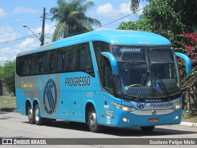 Auto Viação Progresso 6085 na cidade de Recife, Pernambuco, Brasil, por Gustavo Felipe Melo. Número da foto: #7507438.