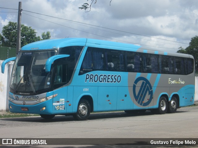 Auto Viação Progresso 6184 na cidade de Recife, Pernambuco, Brasil, por Gustavo Felipe Melo. ID da foto: 7510055.