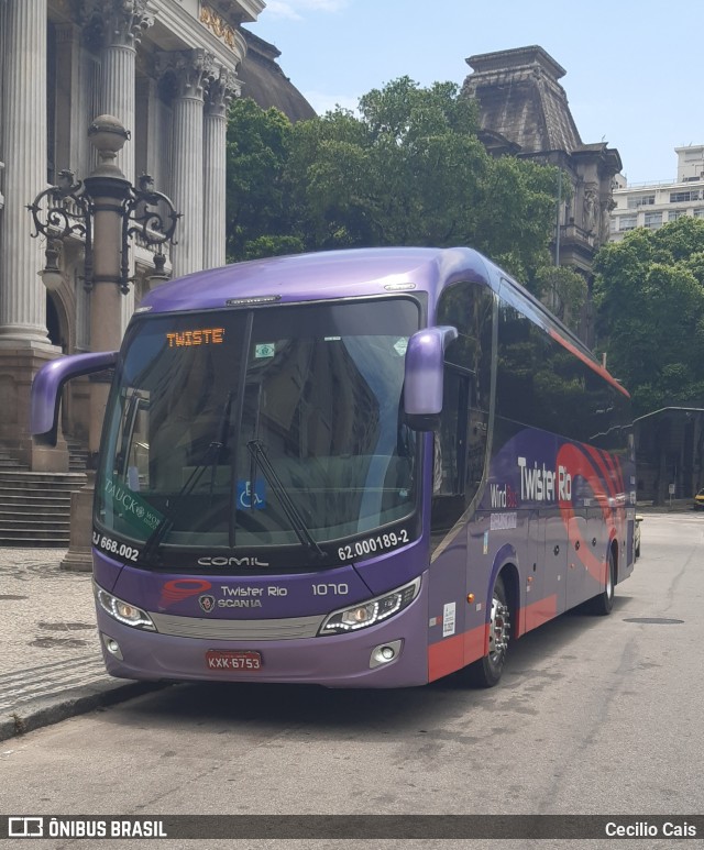Twister Rio Transporte e Turismo 1010 na cidade de Rio de Janeiro, Rio de Janeiro, Brasil, por Cecilio Cais. Número da foto: #7509826.