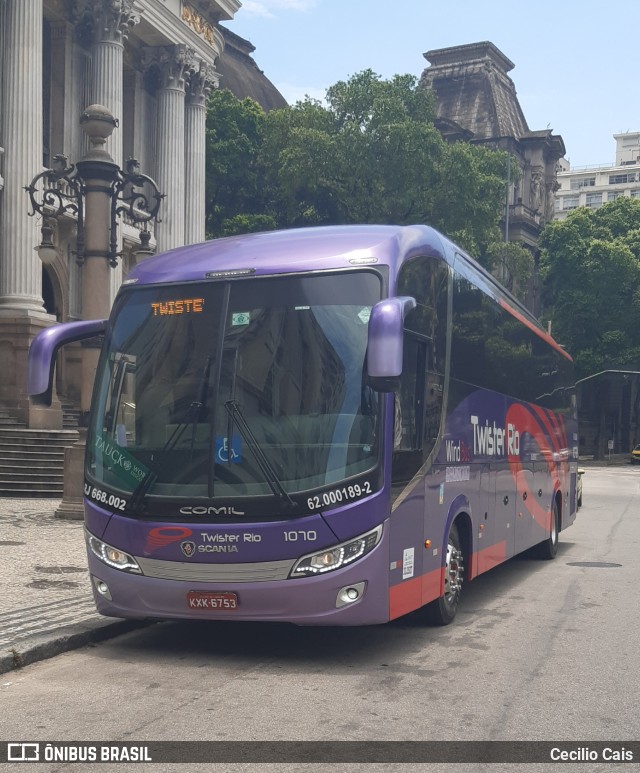 Twister Rio Transporte e Turismo 1010 na cidade de Rio de Janeiro, Rio de Janeiro, Brasil, por Cecilio Cais. ID da foto: 7509826.