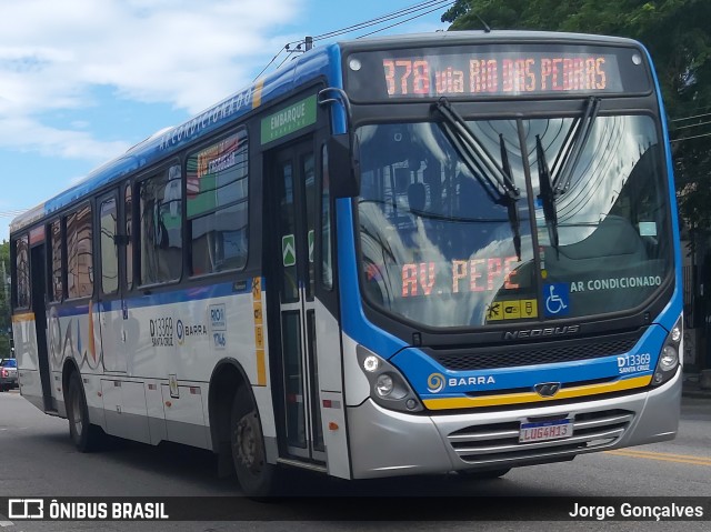 Transportes Barra D13369 na cidade de Rio de Janeiro, Rio de Janeiro, Brasil, por Jorge Gonçalves. ID da foto: 7511271.