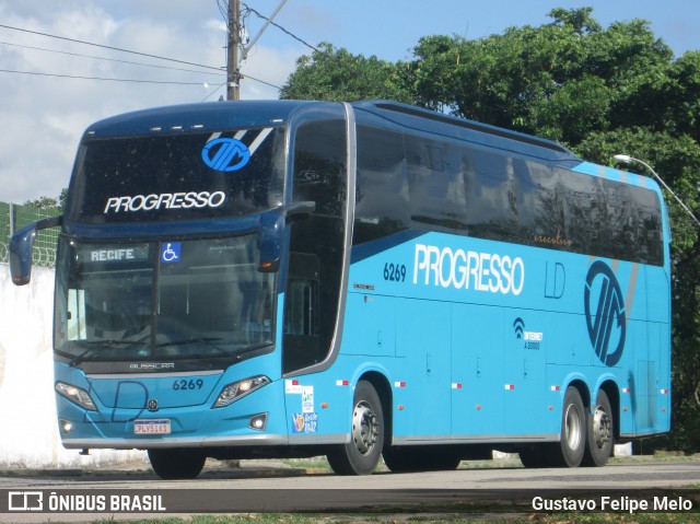 Auto Viação Progresso 6269 na cidade de Recife, Pernambuco, Brasil, por Gustavo Felipe Melo. ID da foto: 7509978.