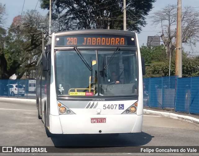 Metra - Sistema Metropolitano de Transporte 5407 na cidade de São Paulo, São Paulo, Brasil, por Felipe Goncalves do Vale. ID da foto: 7509580.