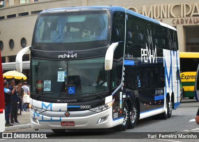 Empresa de Ônibus Nossa Senhora da Penha 59000 na cidade de São Paulo, São Paulo, Brasil, por Yuri Ferreira Marinho. Número da foto: #7509576.