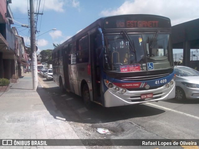 Radial Transporte Coletivo 41.409 na cidade de São Paulo, São Paulo, Brasil, por Rafael Lopes de Oliveira. ID da foto: 7508669.