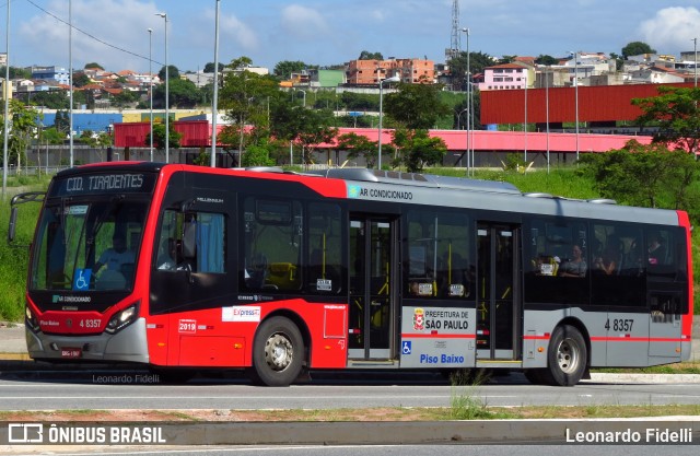 Express Transportes Urbanos Ltda 4 8357 na cidade de São Paulo, São Paulo, Brasil, por Leonardo Fidelli. ID da foto: 7510056.