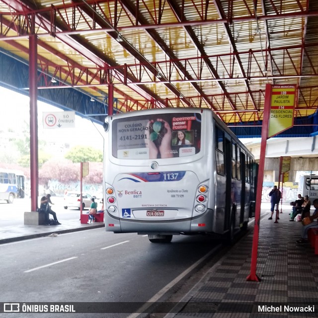 BBTT - Benfica Barueri Transporte e Turismo 1137 na cidade de Itapevi, São Paulo, Brasil, por Michel Nowacki. ID da foto: 7511340.