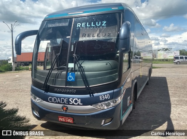 Viação Cidade Sol 8340 na cidade de Riachão do Jacuípe, Bahia, Brasil, por Carlos Henrique. Número da foto: #7508383.