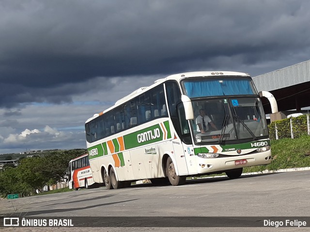 Empresa Gontijo de Transportes 14680 na cidade de Formiga, Minas Gerais, Brasil, por Diego Felipe. Número da foto: #7508882.