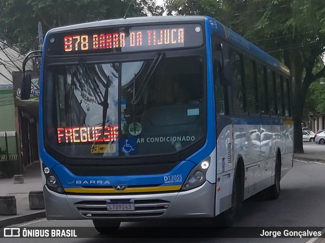 Transportes Barra D13055 na cidade de Rio de Janeiro, Rio de Janeiro, Brasil, por Jorge Gonçalves. ID da foto: 7511251.