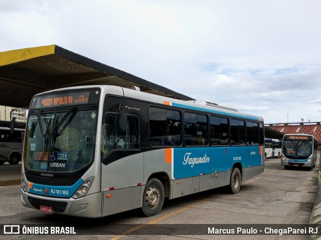 Auto Ônibus Fagundes RJ 101.165 na cidade de Niterói, Rio de Janeiro, Brasil, por Marcus Paulo - ChegaParei RJ. ID da foto: 7509417.