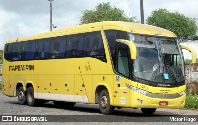 Viação Itapemirim 60073 na cidade de Teresina, Piauí, Brasil, por Victor Hugo. ID da foto: 7509456.