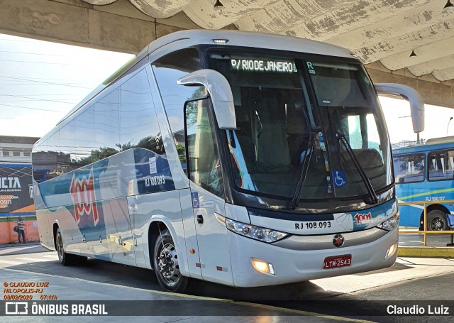 Auto Viação 1001 RJ 108.093 na cidade de Nilópolis, Rio de Janeiro, Brasil, por Claudio Luiz. Número da foto: #7510781.
