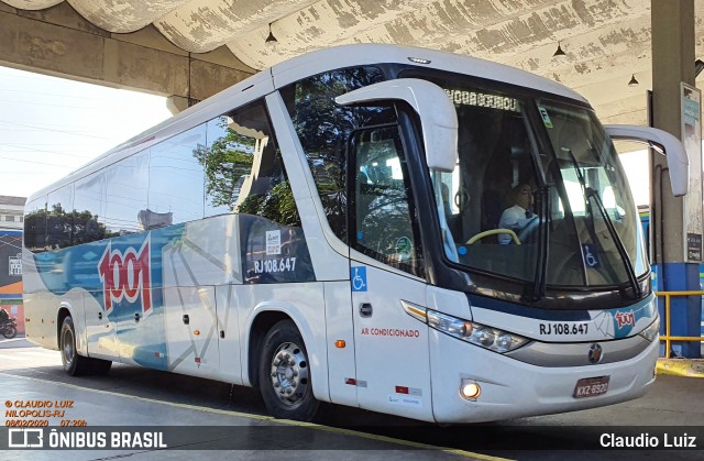 Auto Viação 1001 RJ 108.647 na cidade de Nilópolis, Rio de Janeiro, Brasil, por Claudio Luiz. ID da foto: 7510791.