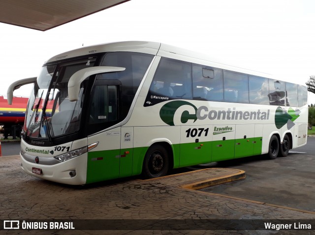 Viação Continental de Transportes 1071 na cidade de Ribeirão Preto, São Paulo, Brasil, por Wagner Lima. ID da foto: 7572336.