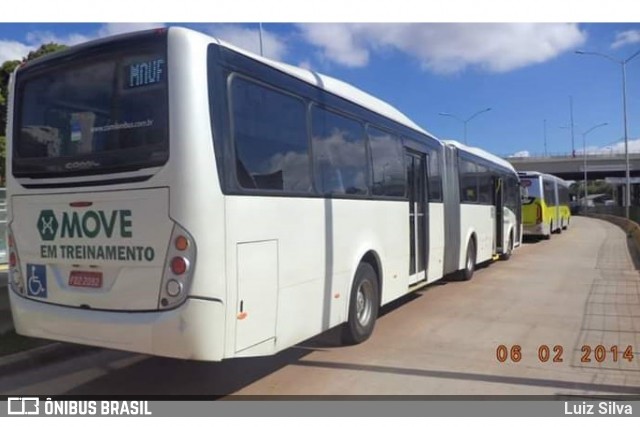 Milênio Transportes MOVE - Em treinamento na cidade de Belo Horizonte, Minas Gerais, Brasil, por Luiz Silva. ID da foto: 7571755.