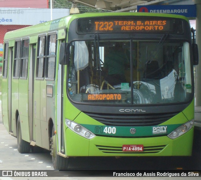 Viação Piauiense 01400 na cidade de Teresina, Piauí, Brasil, por Francisco de Assis Rodrigues da Silva. Número da foto: #7572685.