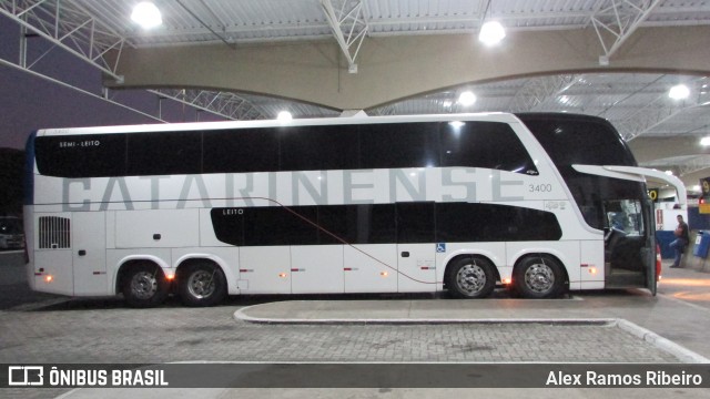 Auto Viação Catarinense 3400 na cidade de Taubaté, São Paulo, Brasil, por Alex Ramos Ribeiro. ID da foto: 7597067.