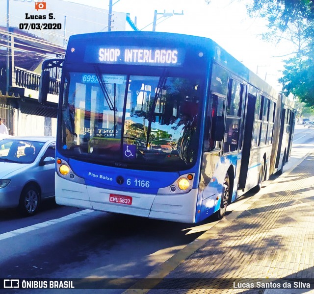 Viação Grajaú S.A. 6 1166 na cidade de São Paulo, São Paulo, Brasil, por Lucas Santos da Silva. ID da foto: 7597376.