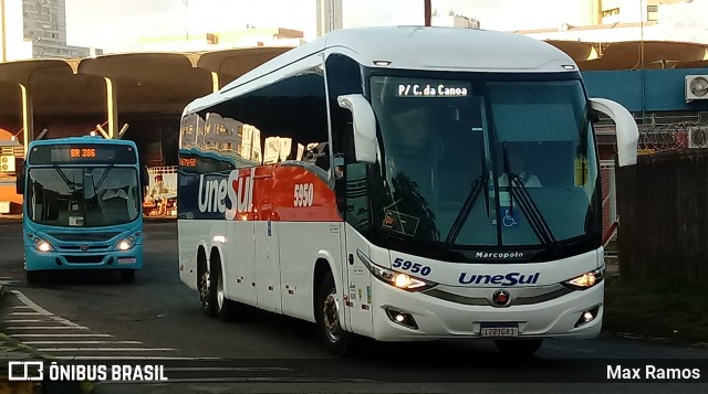 Unesul de Transportes 5950 na cidade de Porto Alegre, Rio Grande do Sul, Brasil, por Max Ramos. Número da foto: #7596528.