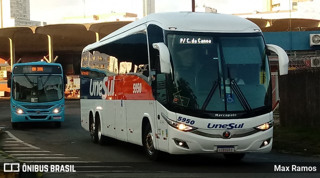 Unesul de Transportes 5950 na cidade de Porto Alegre, Rio Grande do Sul, Brasil, por Max Ramos. ID da foto: 7596528.