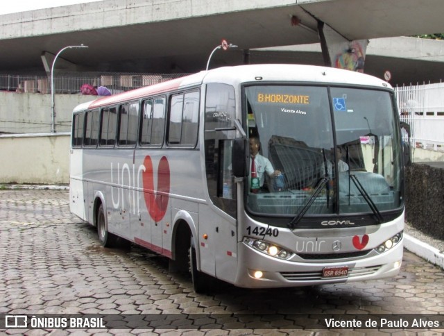 Expresso Unir 14240 na cidade de Belo Horizonte, Minas Gerais, Brasil, por Vicente de Paulo Alves. ID da foto: 7597053.