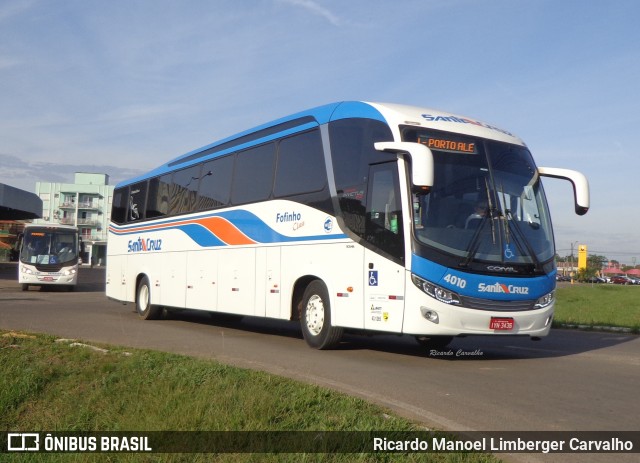 VUSC - Viação União Santa Cruz 4010 na cidade de Santa Cruz do Sul, Rio Grande do Sul, Brasil, por Ricardo Manoel Limberger Carvalho. ID da foto: 7598347.