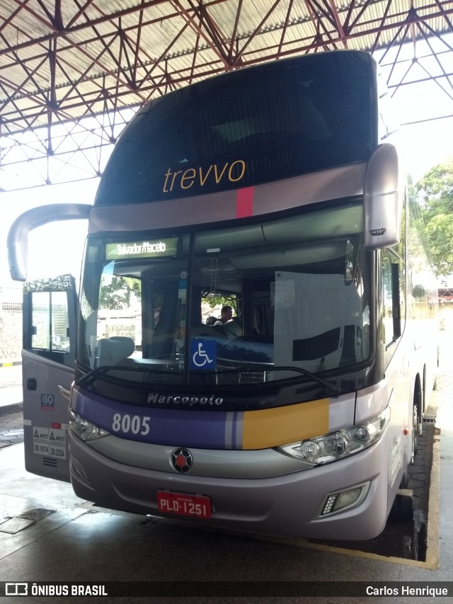 Rota Transportes Rodoviários 8005 na cidade de Maceió, Alagoas, Brasil, por Carlos Henrique. ID da foto: 7596474.