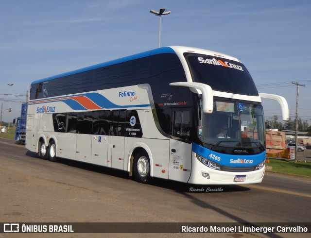 VUSC - Viação União Santa Cruz 4260 na cidade de Santa Cruz do Sul, Rio Grande do Sul, Brasil, por Ricardo Manoel Limberger Carvalho. ID da foto: 7595791.