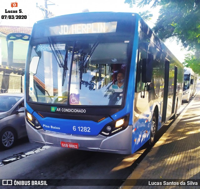 Viação Grajaú S.A. 6 1282 na cidade de São Paulo, São Paulo, Brasil, por Lucas Santos da Silva. ID da foto: 7596012.