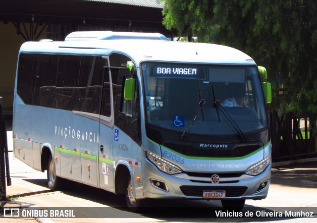 Viação Garcia 83036 na cidade de Maringá, Paraná, Brasil, por Vinicius de Oliveira Munhoz. ID da foto: 7597143.