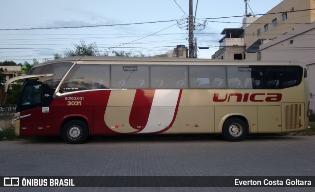 Transportes Única Petrópolis RJ 163.031 na cidade de Piúma, Espírito Santo, Brasil, por Everton Costa Goltara. ID da foto: 7600571.