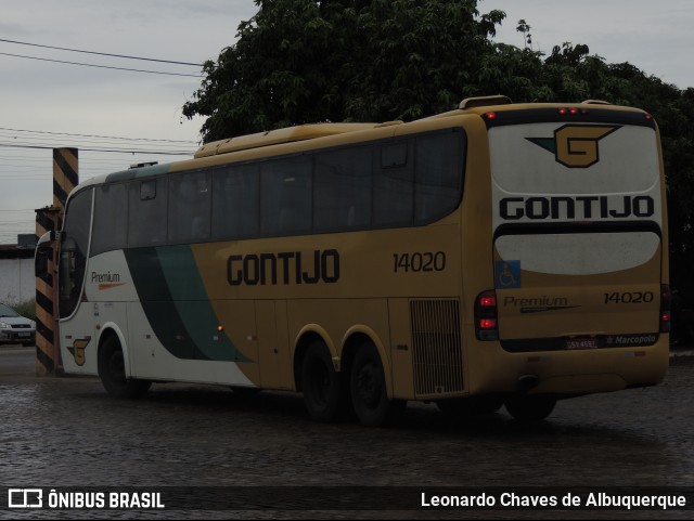 Empresa Gontijo de Transportes 14020 na cidade de Vitória da Conquista, Bahia, Brasil, por Leonardo Chaves de Albuquerque. ID da foto: 7600974.