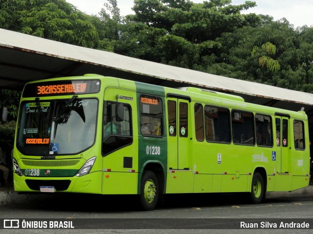 Transporte Coletivo Cidade Verde 01238 na cidade de Teresina, Piauí, Brasil, por Ruan Silva Andrade. Número da foto: #7598982.