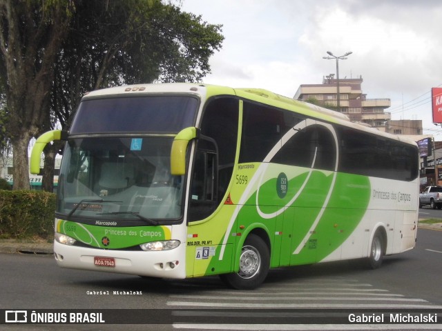 Expresso Princesa dos Campos 5699 na cidade de Ponta Grossa, Paraná, Brasil, por Gabriel Michalski. ID da foto: 7598782.