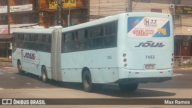 SOUL - Sociedade de Ônibus União Ltda. 7453 na cidade de Porto Alegre, Rio Grande do Sul, Brasil, por Max Ramos. ID da foto: 7599581.