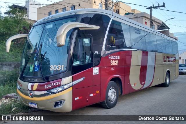 Transportes Única Petrópolis RJ 163.031 na cidade de Piúma, Espírito Santo, Brasil, por Everton Costa Goltara. Número da foto: #7598989.