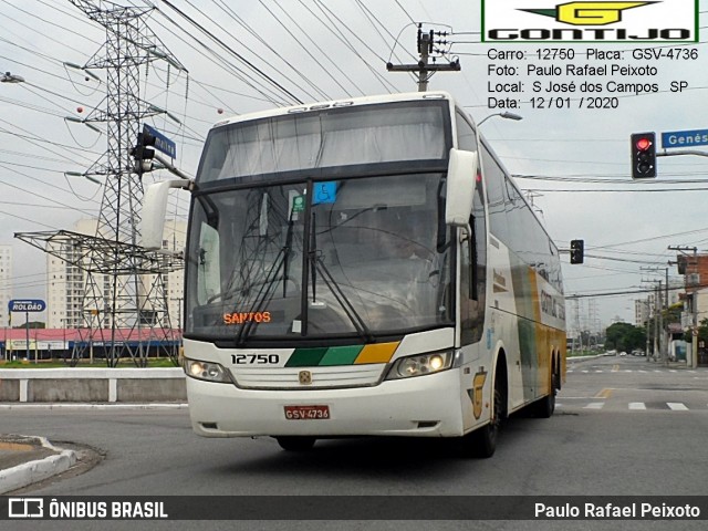 Empresa Gontijo de Transportes 12750 na cidade de São José dos Campos, São Paulo, Brasil, por Paulo Rafael Peixoto. Número da foto: #7602958.