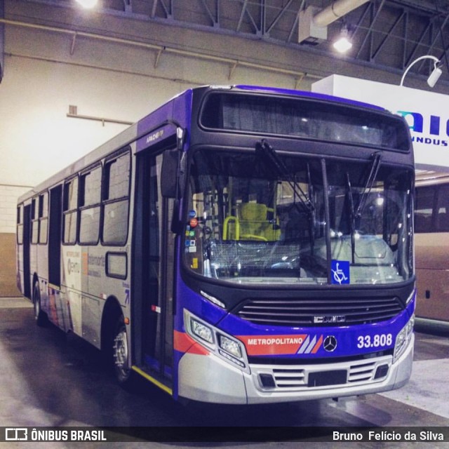 Guarulhos Transportes 33.808 na cidade de São Paulo, São Paulo, Brasil, por Bruno  Felício da Silva. ID da foto: 7603330.