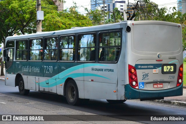 Viação Grande Vitória 7250 na cidade de Vitória, Espírito Santo, Brasil, por Eduardo Ribeiro. ID da foto: 7605286.