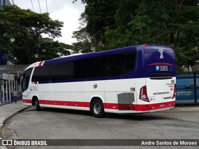 Breda Transportes e Serviços 1750 na cidade de São Paulo, São Paulo, Brasil, por Andre Santos de Moraes. Número da foto: #7605581.