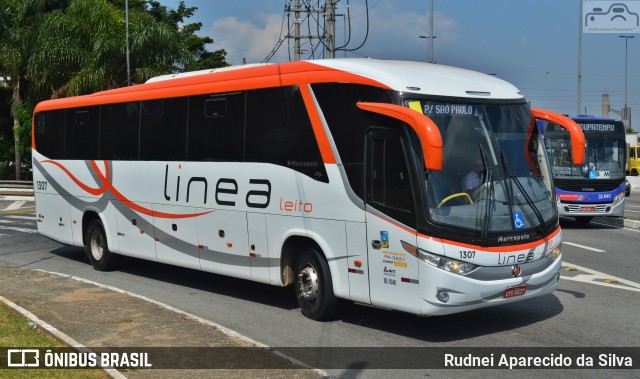 Linea Transportes e Turismo Ltda. 1307 na cidade de São Paulo, São Paulo, Brasil, por Rudnei Aparecido da Silva. Número da foto: #7607134.