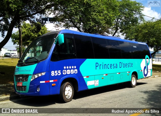 Princesa D'Oeste Fretamento e Turismo 855 na cidade de Mogi das Cruzes, São Paulo, Brasil, por Rudnei Aparecido da Silva. ID da foto: 7607603.