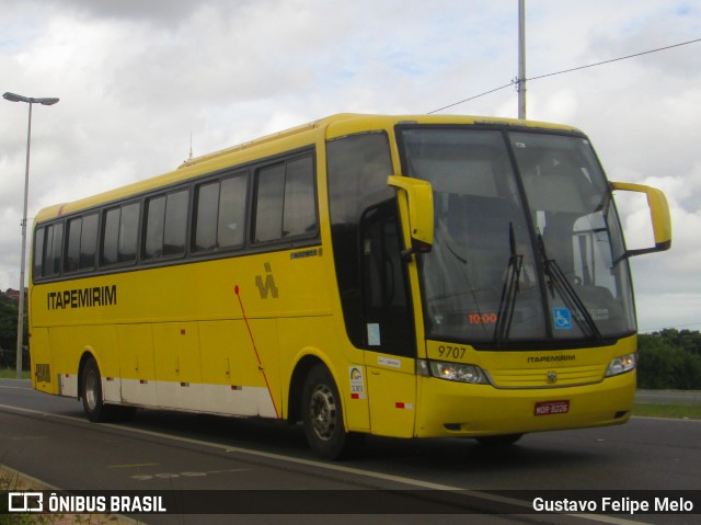 Viação Itapemirim 9707 na cidade de Recife, Pernambuco, Brasil, por Gustavo Felipe Melo. ID da foto: 7610190.