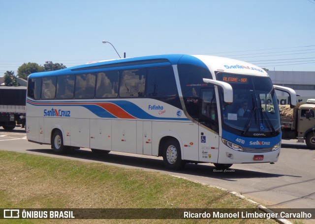 VUSC - Viação União Santa Cruz 4010 na cidade de Santa Cruz do Sul, Rio Grande do Sul, Brasil, por Ricardo Manoel Limberger Carvalho. Número da foto: #7611044.